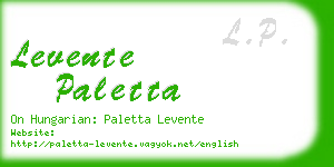 levente paletta business card